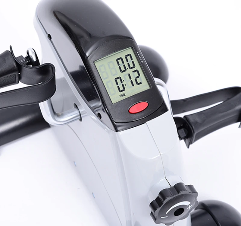 Homcom Mini Vélo d'Appartement Jambes et Bras Gris 41 x 19,5 x 32 cm