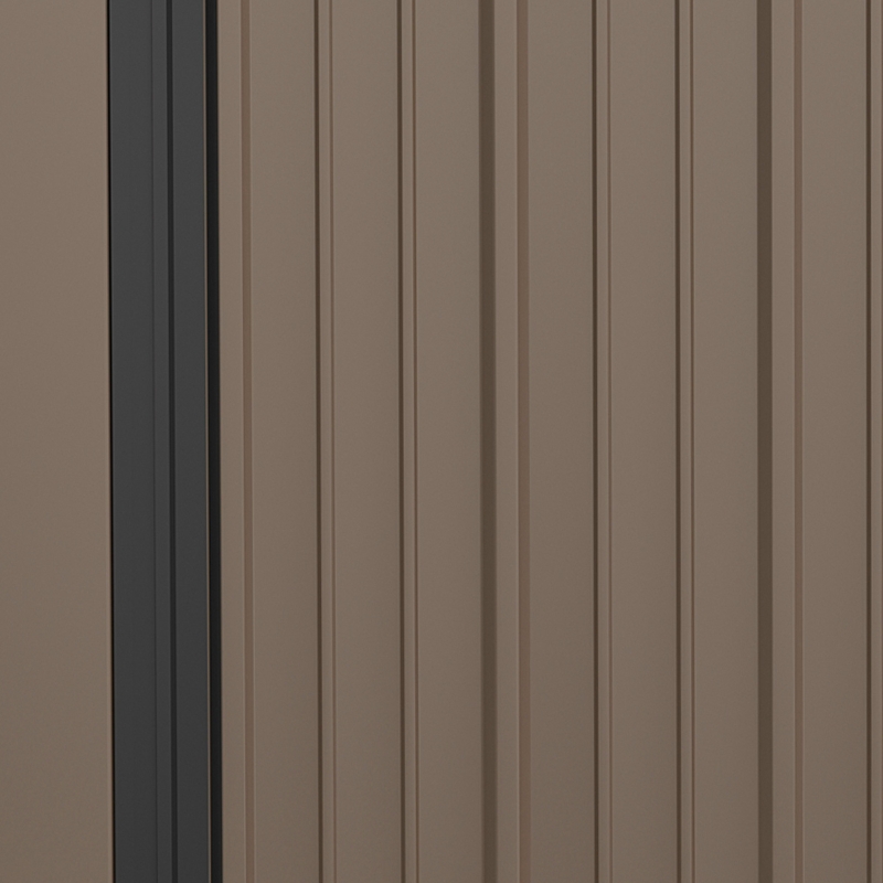 Outsunny Gerätehaus 1,34 m² Geräteschrank mit Pultdach abschließbar Gartenhaus Geräteschuppen aus verzinkter Stahl 161,5 x 94,5 x 196 cm Braun