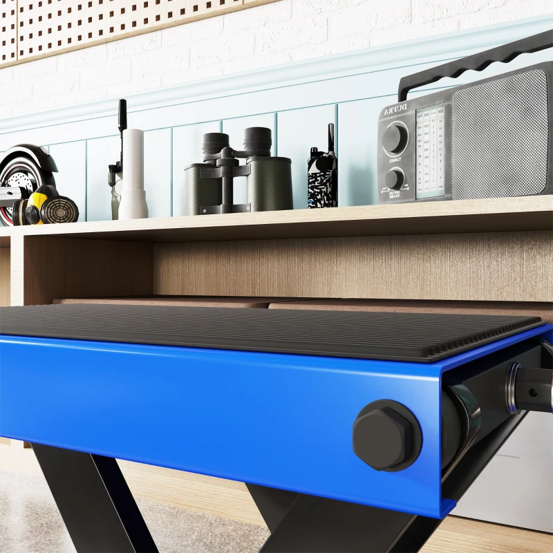 DURHAND 500KG Motorcycle Lift Scissor Jack, Height Adjustable Motorbike Stand with Anti-Slip Wide Deck, Heavy Duty Steel Motorbike Repair Lift Hoist Stand for Home Garage, Blue