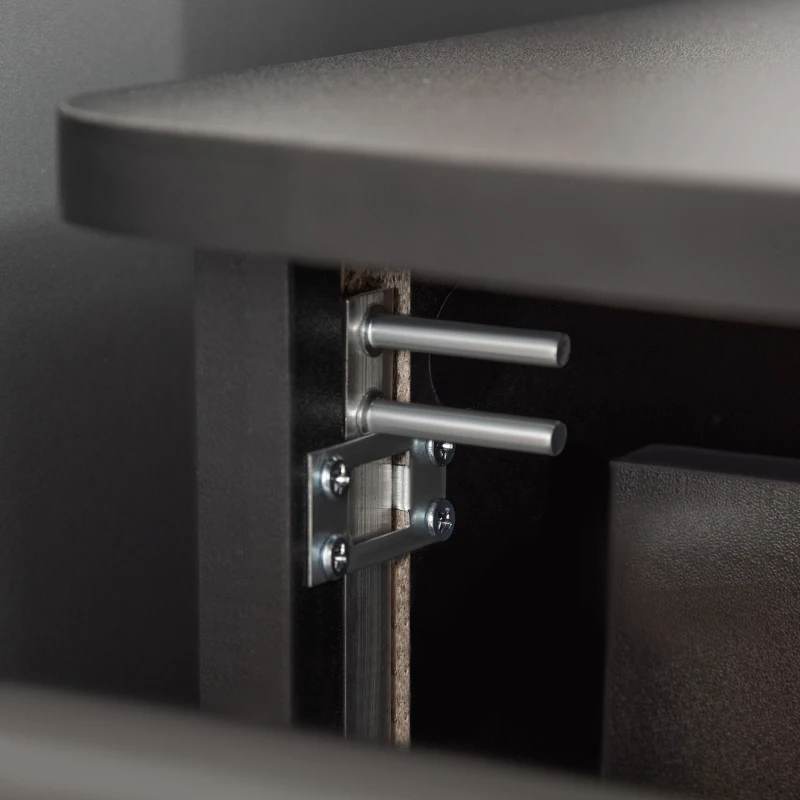 Vinsetto Cajonera de Oficina Mueble Auxiliar con 2 Cajones Cierre con Llave para Estudio Despacho 43x45x72 cm Negro