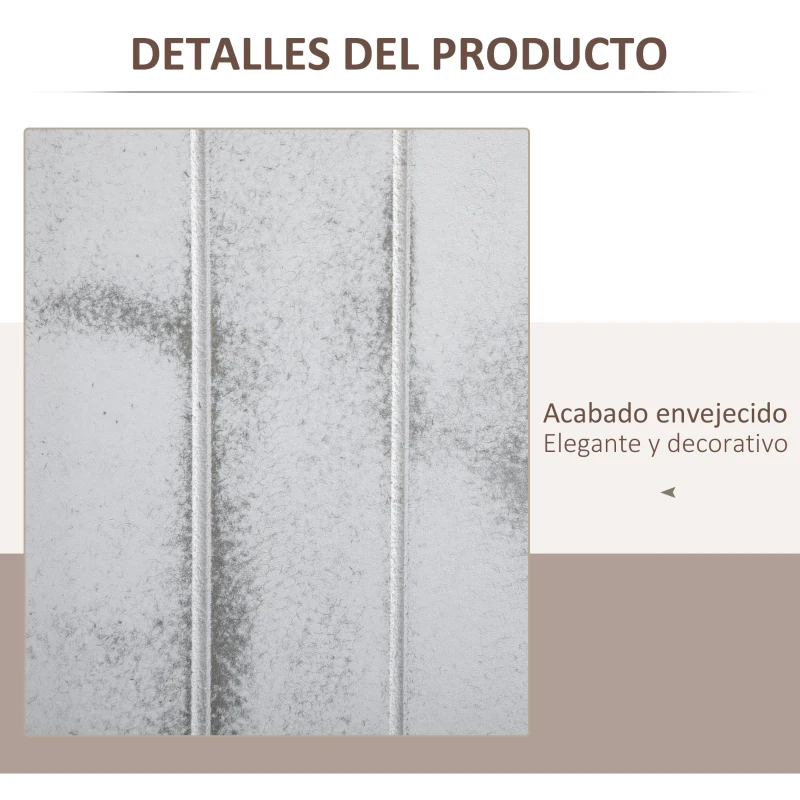 HOMCOM Biombo Divisor Separador de Ambientes de 4 Paneles Plegables de Madera de Paulonia 160,5x170 cm Blanco Rústico