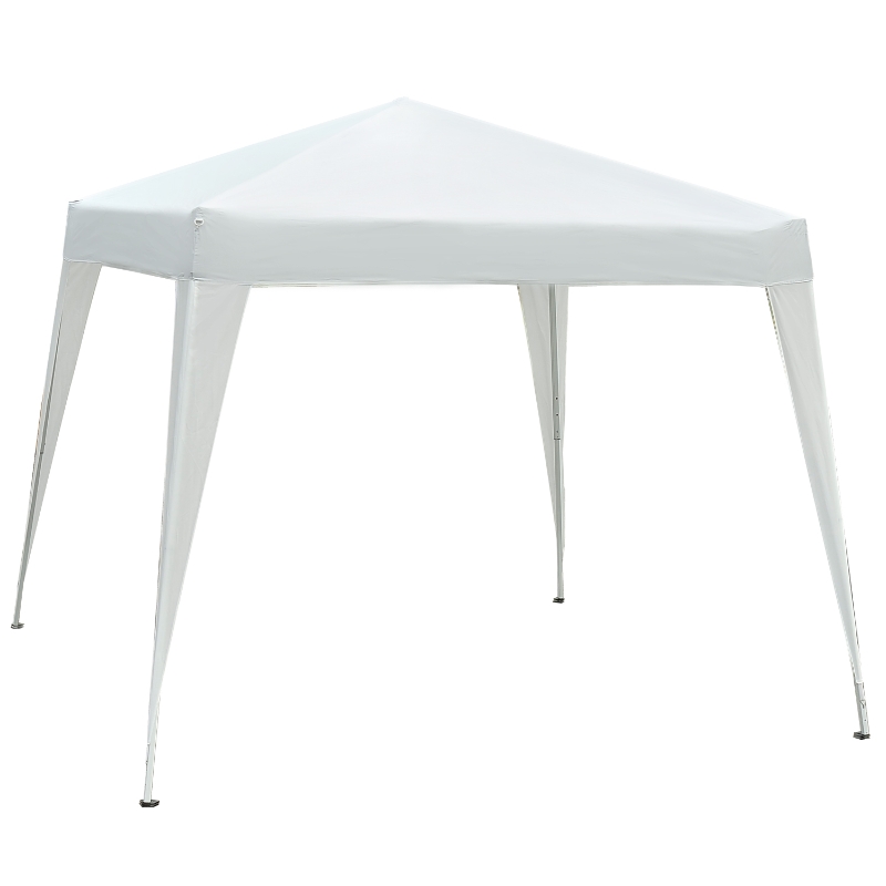 Outsunny Tonnelle de Jardin 3x3m Pop up Tente Pliable Acier Polyester imperméabilisé Anti UV avec Sac de Transport Blanc