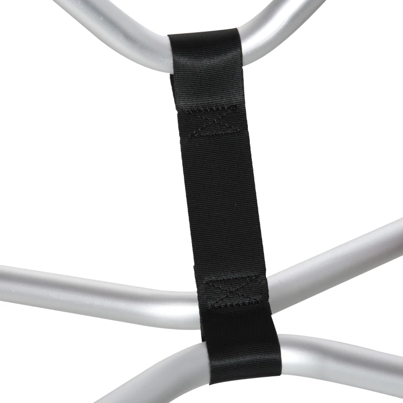 HOMCOM Kajakwagen Alu Bootswagen faltbare transportwagen Kunstleder-Reifen Silber 75 kg 75 x 43 x 46 cm