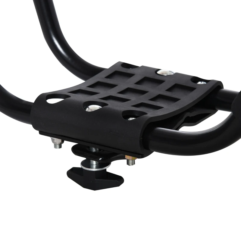 HOMCOM Set 2 Staffe Porta Kayak con Attacco Universale per Portapacchi Adatte per Canoe e Paddleboard, Nero, 46x16.5x47cm