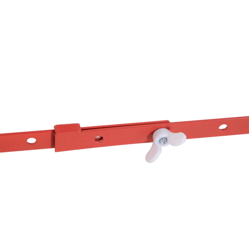 HOMCOM Red de Rebote Reboteador de Metal con Ángulo Ajustable para Entrenamiento de Deportes 96x80x96 cm Rojo