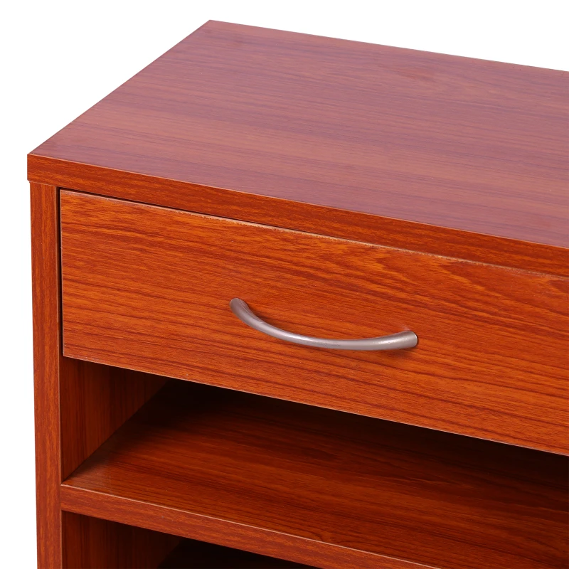 Homcom Ensemble Meubles d'Entrée en Bois Marron 90 x 22 x 116 cm