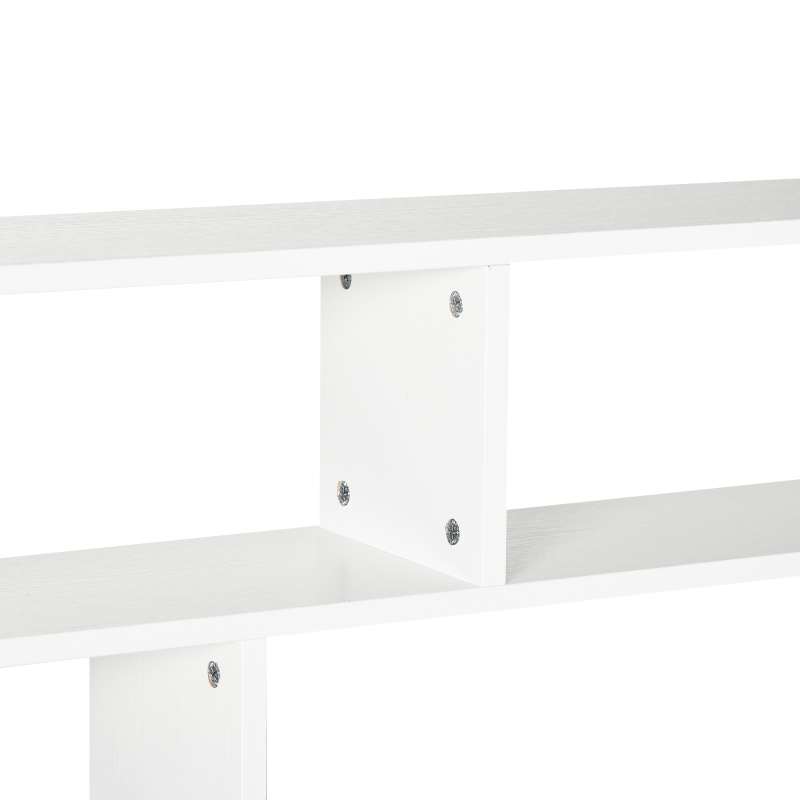 HOMCOM Libreria a Muro Moderna in Legno a 4 Livelli, 94x19.5x80cm, Bianco