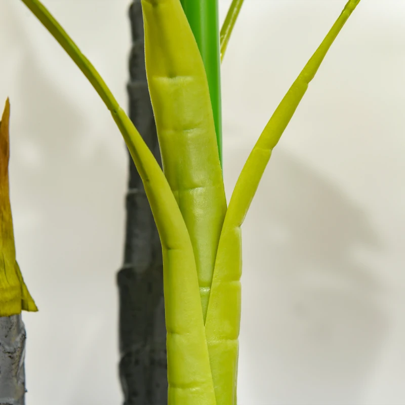 HOMCOM Monstera Pianta Artificiale per Interno ed Esterno, Pianta Finta Realistica con 20 Foglie, 120cm