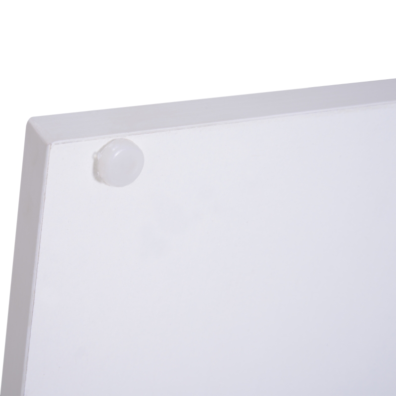 HOMCOM Table Basse Bout de canapé Design Contemporain asymétrique dim. 40L x 40l x 43H cm 2 étagères Panneaux Particules Blanc