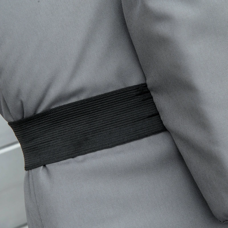 Outsunny 2 Pieces Outdoor PE Rattan Sun Loungers set of 2 with Cushion, Garden Wicker Sunbed Furniture with 5 - Level Recliner Backrest, Grey