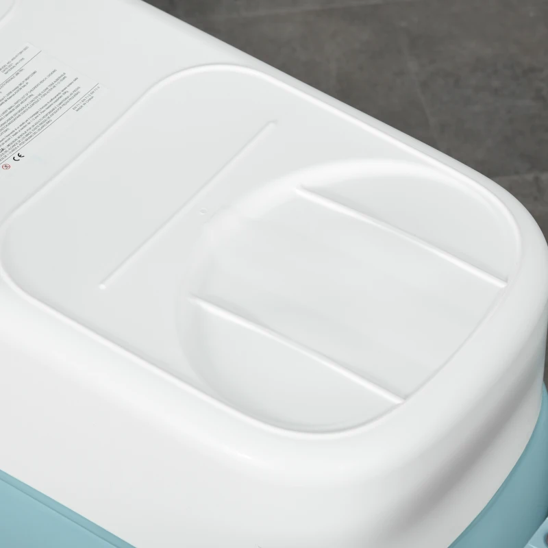 HOMCOM Foldable Bathtub Kids Bath Tub with Lid Large Freestanding Bathtubs Home Sauna for Toddler Children Teenage 1 - 12 Years