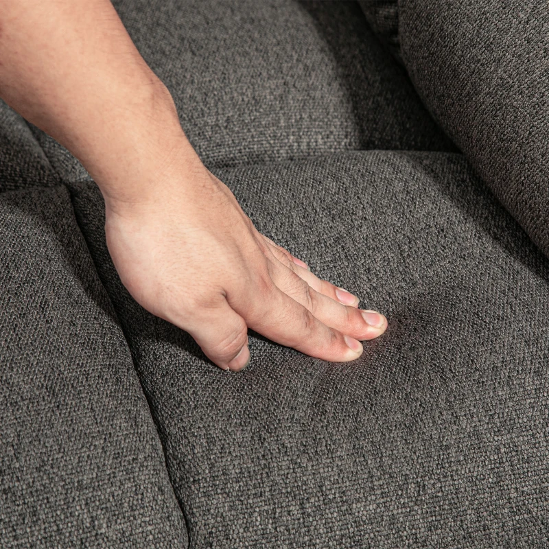 HOMCOM 2-in-1 Relaxsessel mit Liegefunktion, USB-Anschlüsse, Taschenfederkern, Dunkelgrau