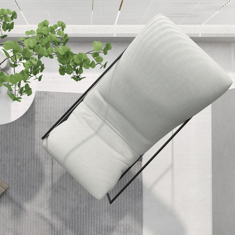 HOMCOM Sessel Relaxsessel, Sessel im Industriedesign, Metallrahmen, 65,5 cm x 106 cm x 94 cm