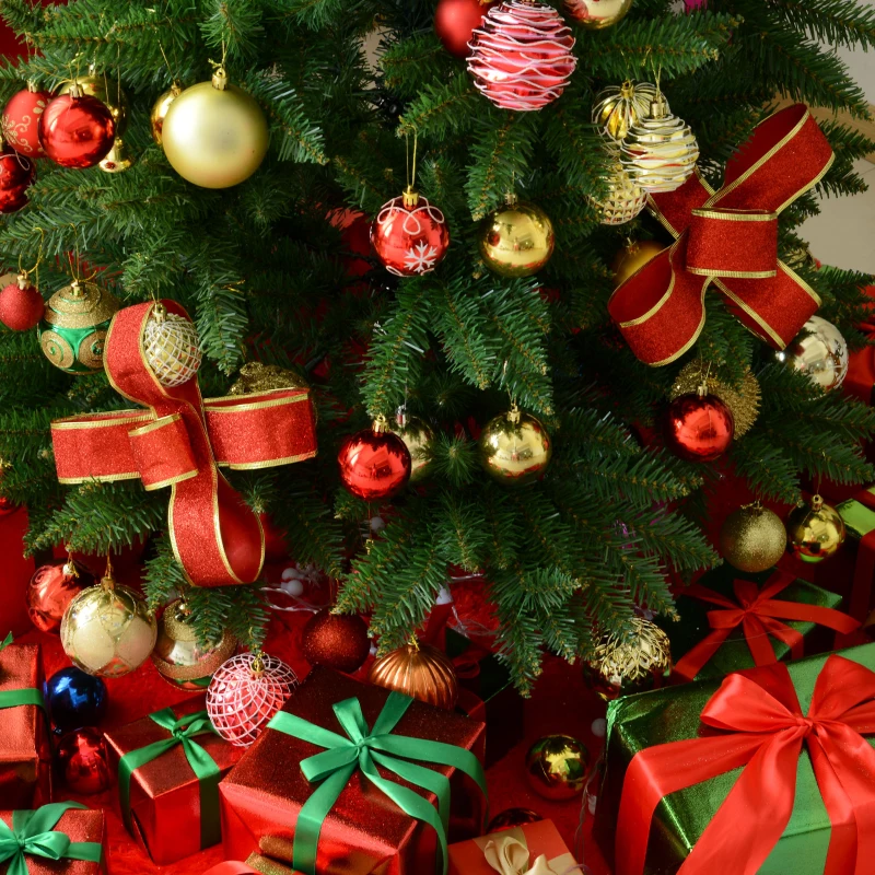 HOMCOM Árbol de Navidad Artificial Árbol con Soporte 210cm 865 Ramas Verde