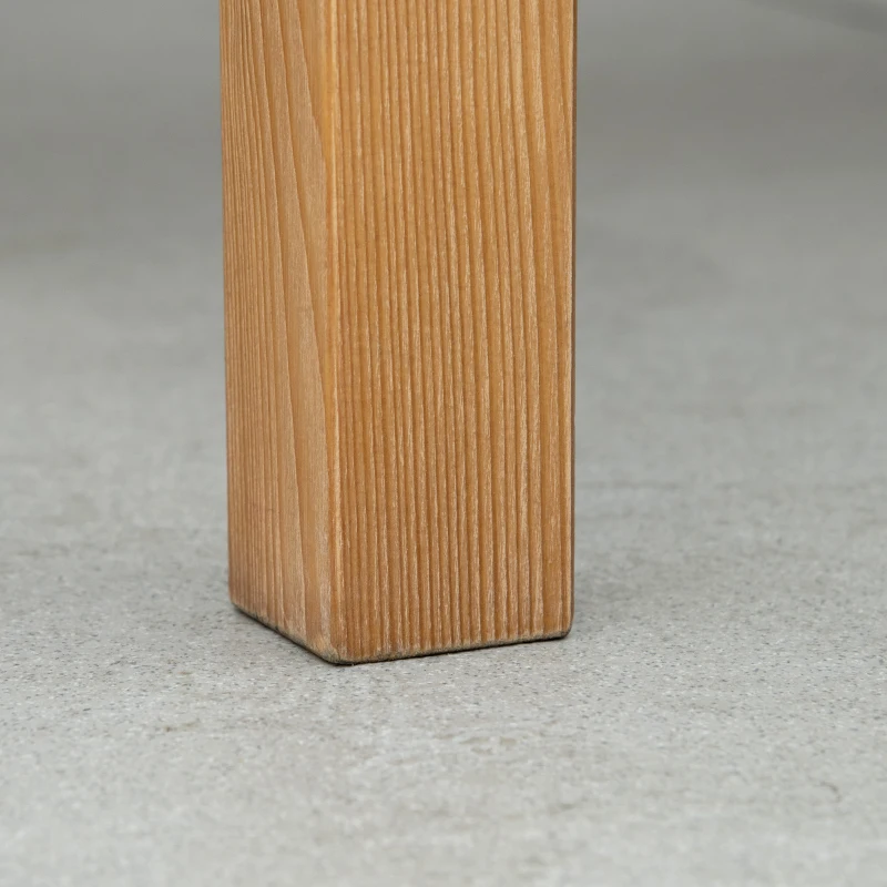 Outsunny Banco de Jardín de 3 Plazas Banco Exterior de Madera con Respaldo de Listones para Terraza Patio 144x60x77 cm Natural