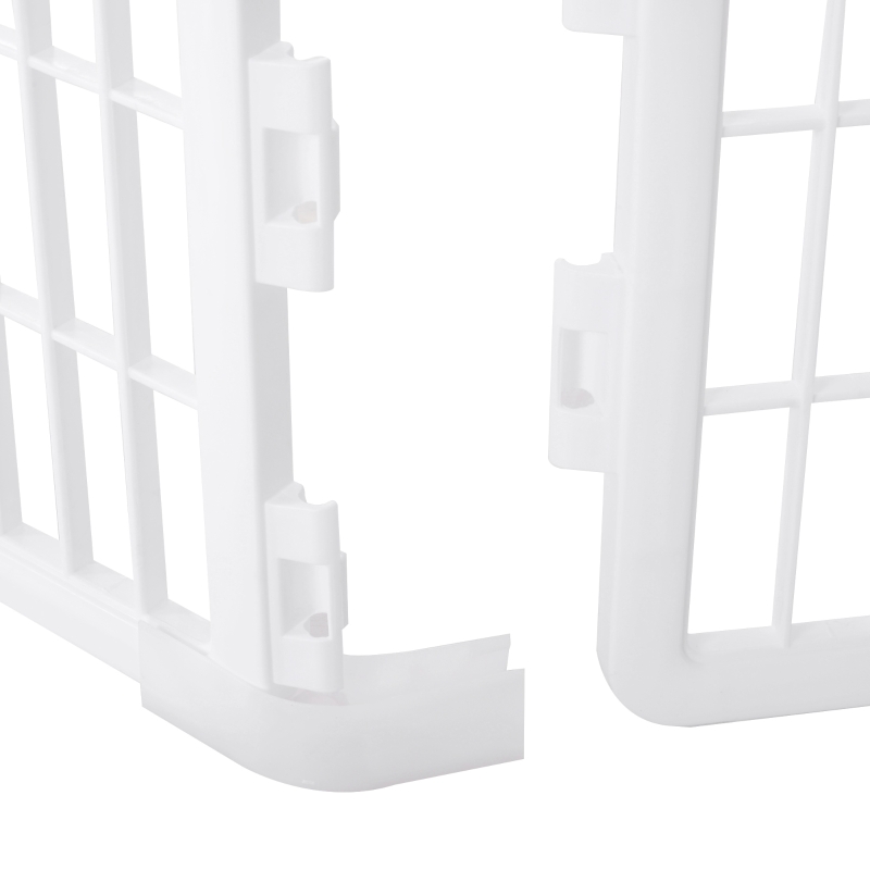 PawHut Recinto per Animali Domestici Animali Domestici PP Ф135 x 95A cm Bianco