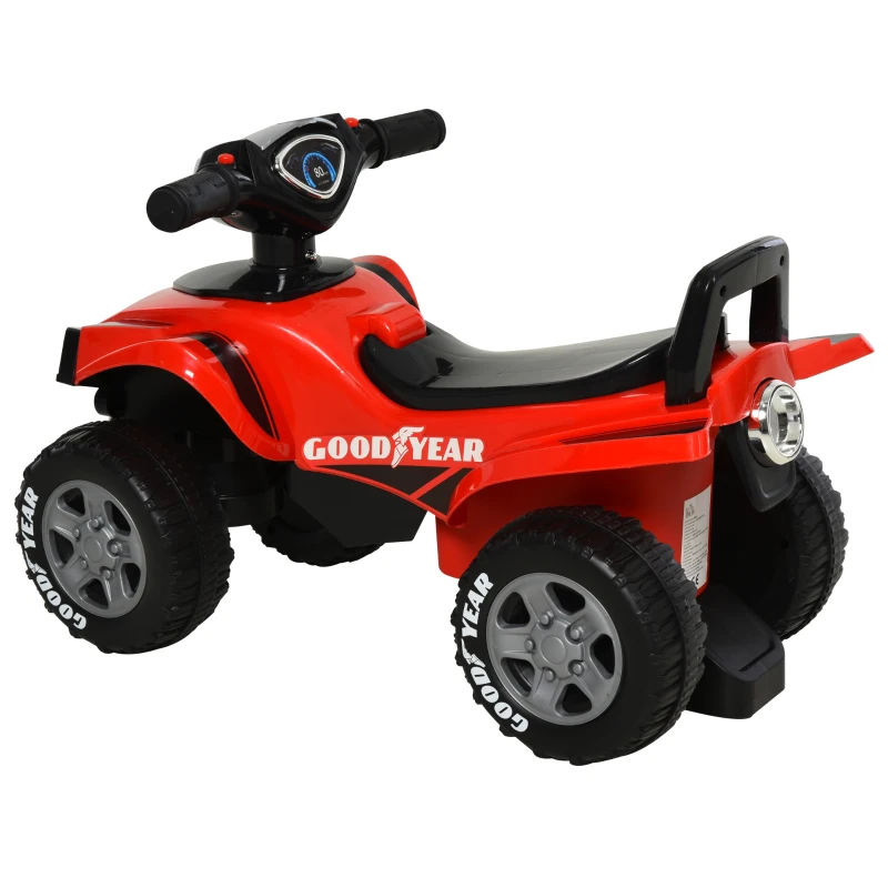 HOMCOM Rutscher Kinder Rutscherauto Kinderauto Kinderfahrzeug Licht Hupe Kunststoff Stahl Rot 60 x 31 x 42 cm