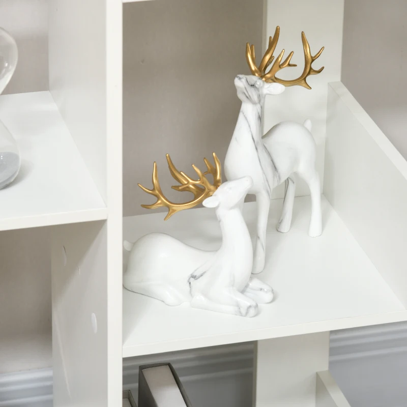 HOMCOM Mobile Libreria ad Albero con 13 Ripiani in Legno Truciolare, 96x30x150cm