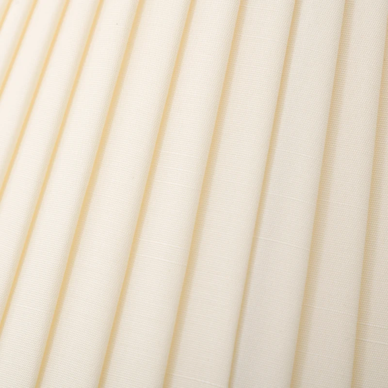 HOMCOM Lámpara de Pie Lámpara de Lectura Moderna con Pantalla de Lino Plisada Interruptor de Pedal para Dormitorio Sala de Estar Ø25x165 cm Blanco y Crema