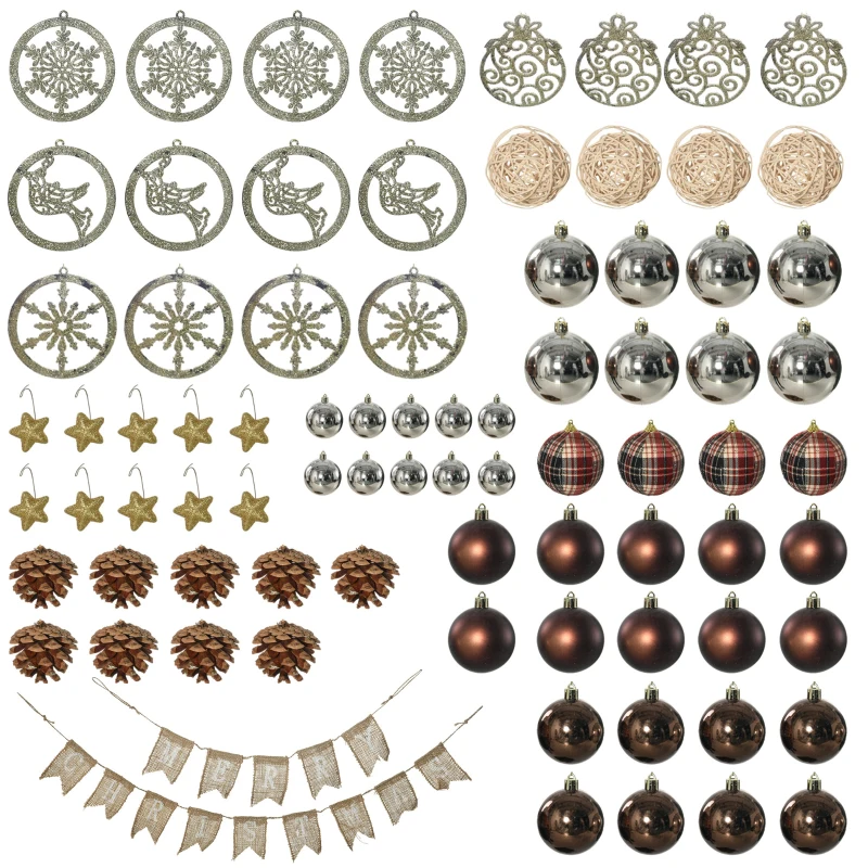 HOMCOM Árbol de Navidad Artificial de 1,5m 472 Ramas con 100 Luces LED y 80 Decoraciones Incluidas Ø91x150 cm Verde