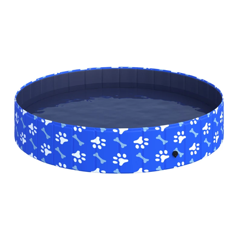PawHut Hundepool Faltbar Planschbecken für Hunde bis 65 kg Ø160 x 30 cm Rutschfest Hundebadewanne Swimmingpool Schwimmbecken für Hunde und Katzen