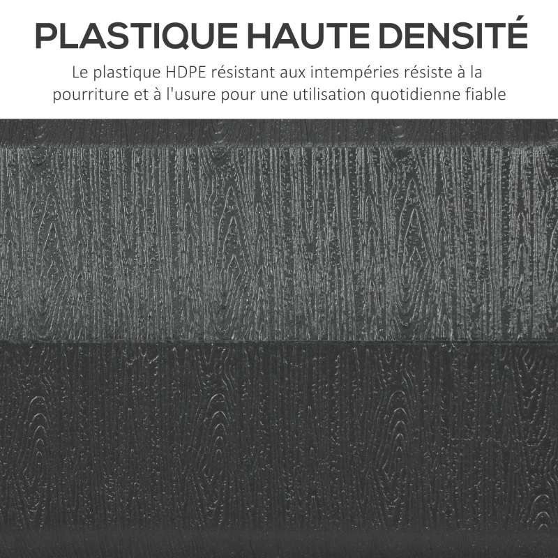 Outsunny Pied de parasol carré base de parasol en HDPE remplir de sable ou d'eau pour mât Ø 32, 38 et 48 mm - noir