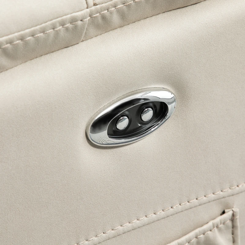 HOMCOM Elektrischer Relaxsessel mit Fernbedienung, verstellbare Rückenlehne 155°, ausziehbare Fußstütze, Mikrofaser