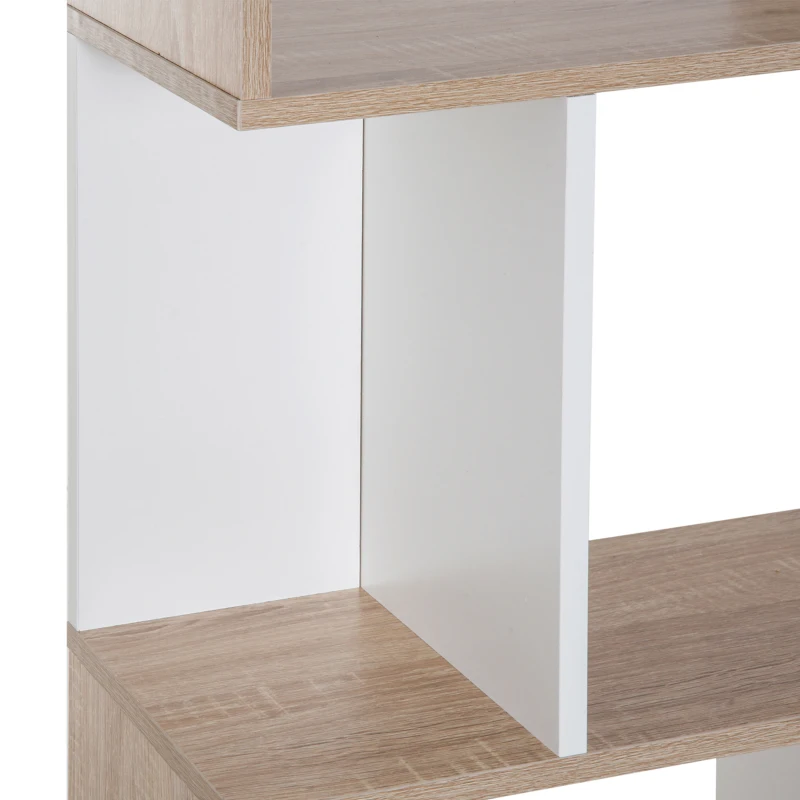 HOMCOM Libreria di Design Scaffale Ufficio Legno Moderna 4 Ripiani 60×24×148cm