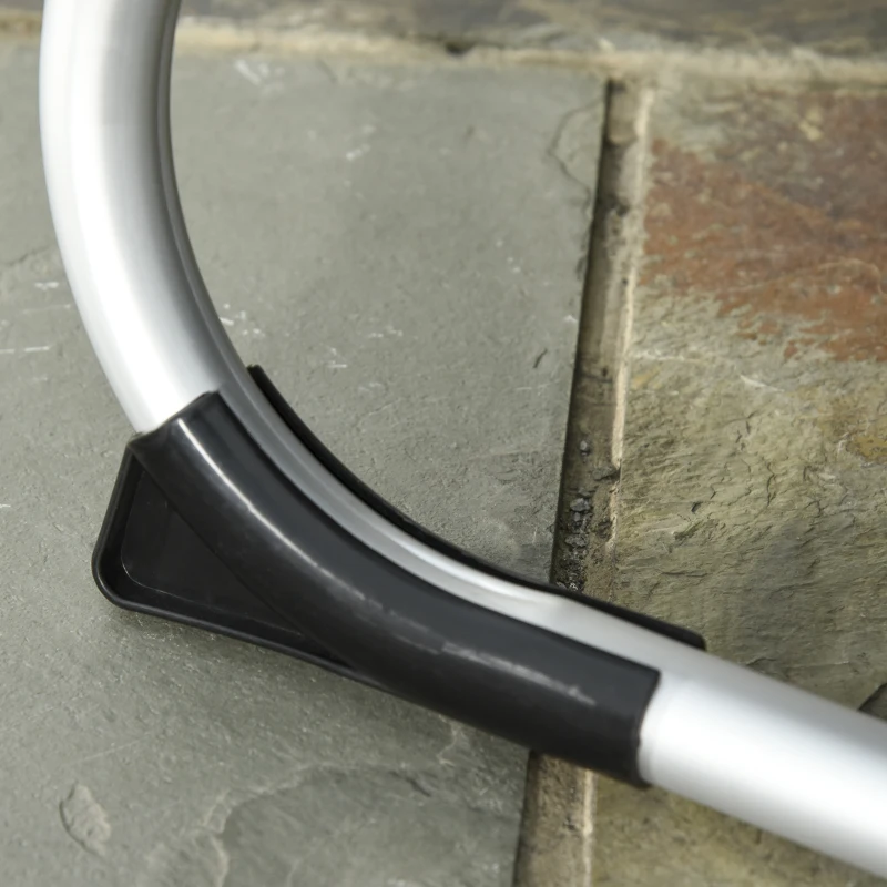 Outsunny Bain de soleil transat pliable dossier réglable multi-positions matelassage tétière aluminium textilène gris