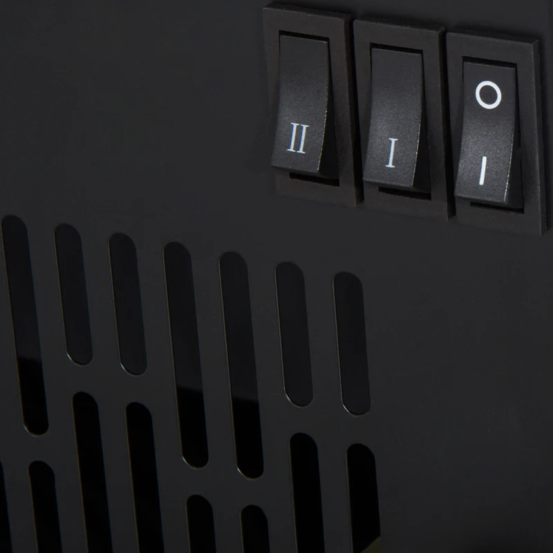 HOMCOM Cheminée électrique à Effet de Flamme poêle Style Contemporain Thermostat 600-1200 W Noir