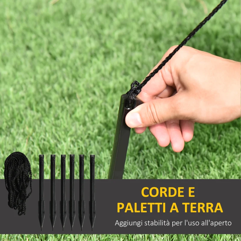 HOMCOM Pupazzo di Neve Gonfiabile Gigante 242cm con Luci a LED, Decorazione Natalizia per Esterno Impermeabile