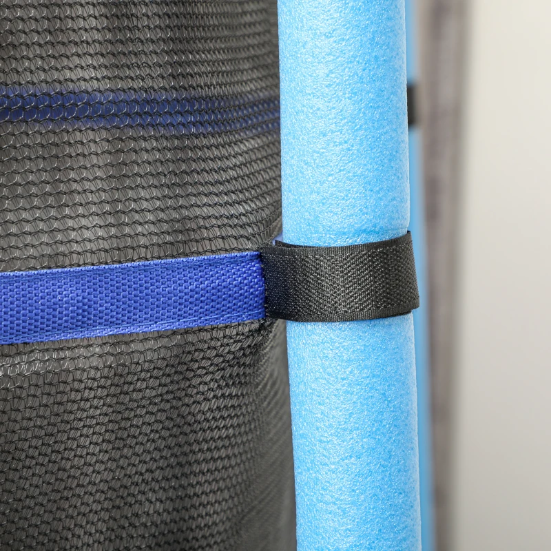 HOMCOM Trampolín para Niños de +3 Años Ø163 cm con Red de Seguridad y Marco de Acero Carga 50 kg para Interior y Exterior Azul