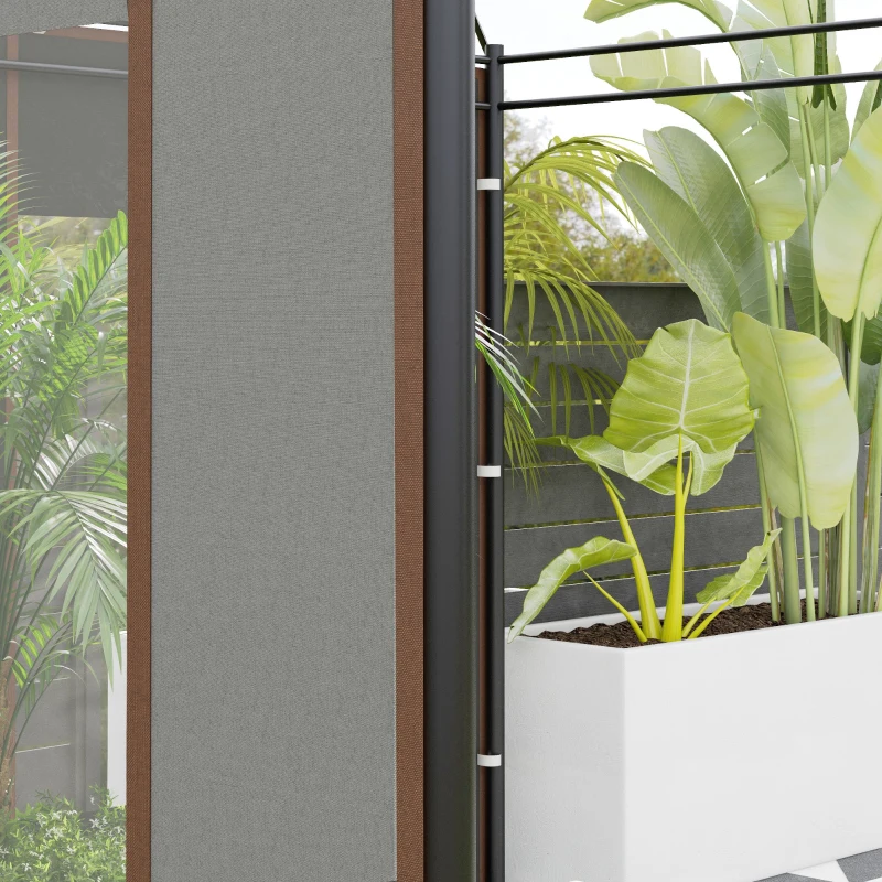 Outsunny Set of Two 295cm Replacement Canopy Walls - Grey