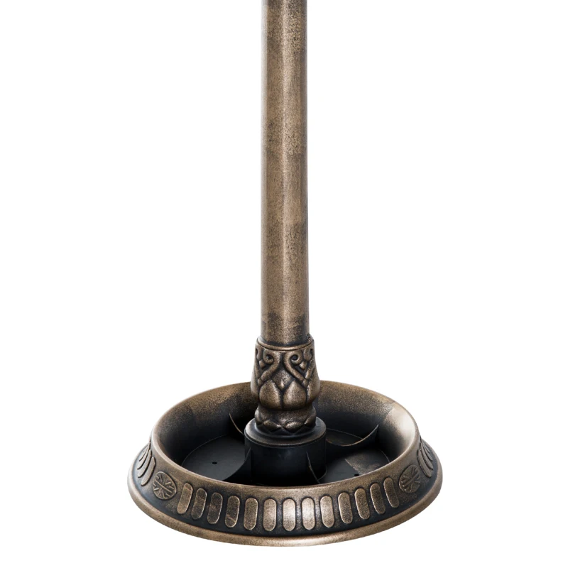 Outsunny Bain d'oiseaux Abreuvoir pour Oiseaux jardinière 3 en 1 dim. Ø 50 x 113H cm polypropylène bronze antique