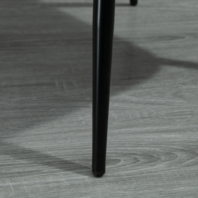 HOMCOM Lot de 2 chaises de salle à manger design assise dossier capitonné pieds métal noir effilés velours gris