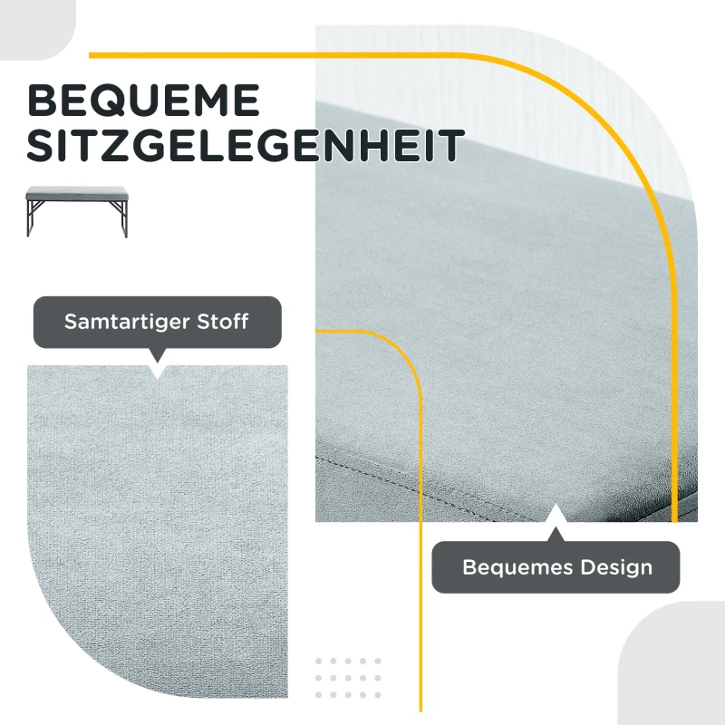 HOMCOM Sitzbank mit Polsterauflage, Schuhbank, Flurbank, inkl. Polster, Hellblau + Schwarz