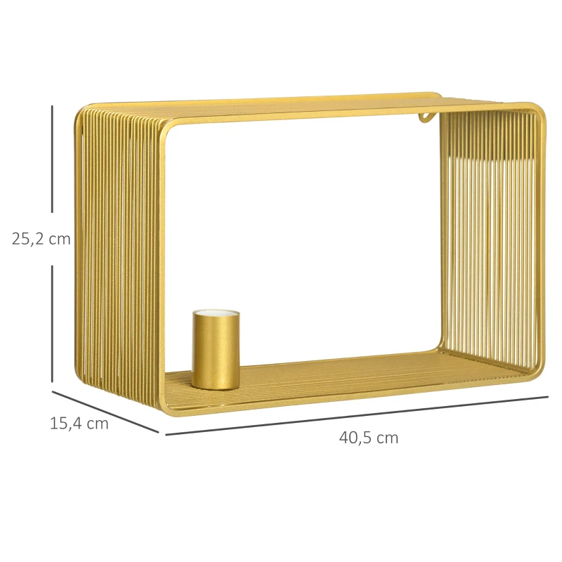 HOMCOM Wandleuchte im Vintage-Design, Wandlicht, E 27 Fassung, 40 W.  Kippschalter, Goldfarben