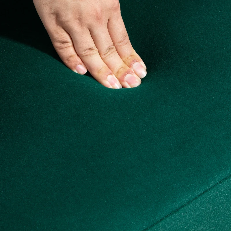 HOMCOM Poltroncina da Camera e Salotto a Conchiglia Stile Art Deco, in Tessuto Vellutato e Acciaio, 63x65x84 cm, Verde