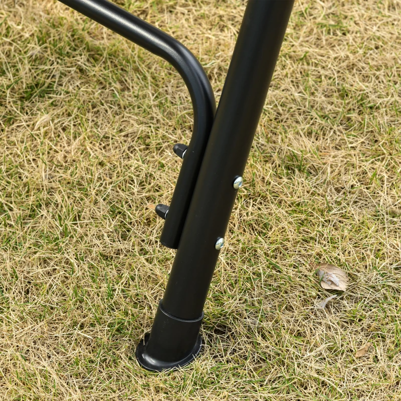 Outsunny Dondolo da Giardino Terrazza 3 Posti con Tettuccio Regolabile in Metallo e Texteline 172x110x155cm Marrone