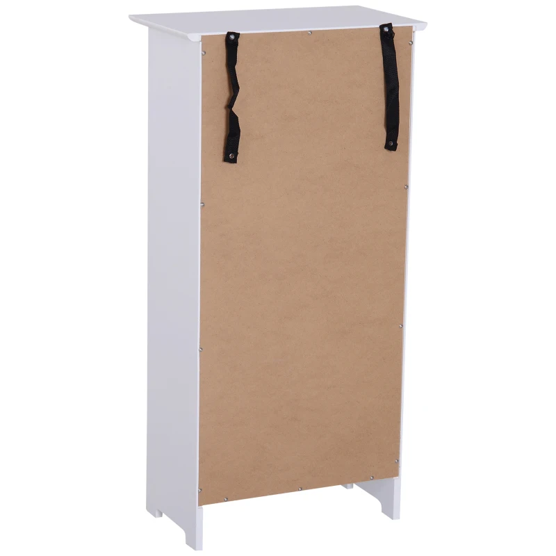 HOMCOM Armario de Baño Gabinete Consola Mueble Aparador Organizador de Almacenaje Multiusos de Cocina Comedor Salón 1 Estante con Puertas 40x23x80cm