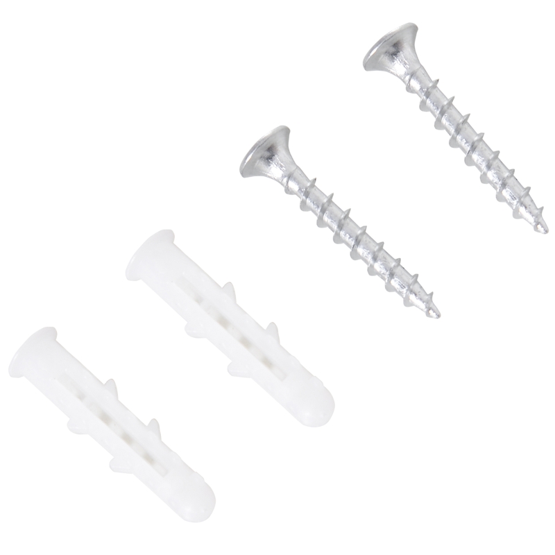 HOMCOM Libreria da Parete con 4 Ripiani in Legno Bianco Impermeabile, Carico Massimo 30kg (59cm x 12cm x 113cm)