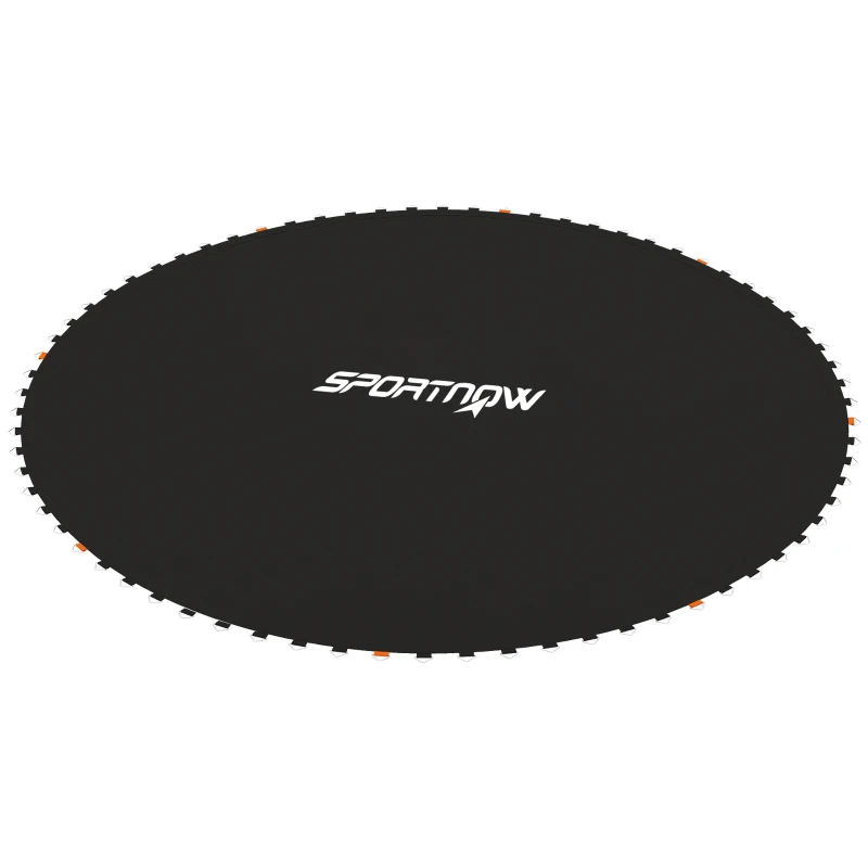 SPORTNOW Replacement Trampoline Mat with Spring Pull Tool, 72 V-Hooks, for 12ft Trampoline using 14cm Springs, Black