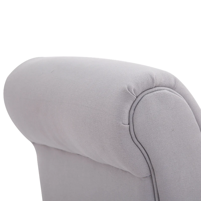 HOMCOM Bettbank, Polsterbank, Sitzbank, Flurbank für Schlafzimmer, bis 130 kg Belastbar, Segelstoff, Grau, 102 x 36 x 51 cm