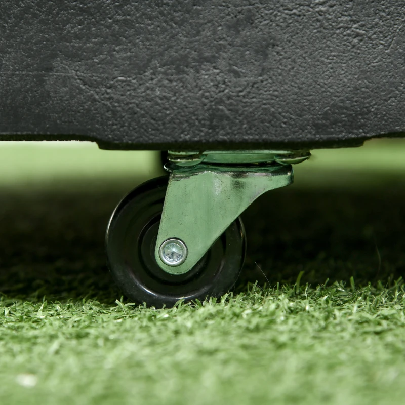 Outsunny Base per Ombrellone da 23.5kg con 2 Manovelle e Rotelle, in Resina e Acciaio, Ø53x41 cm, Nera