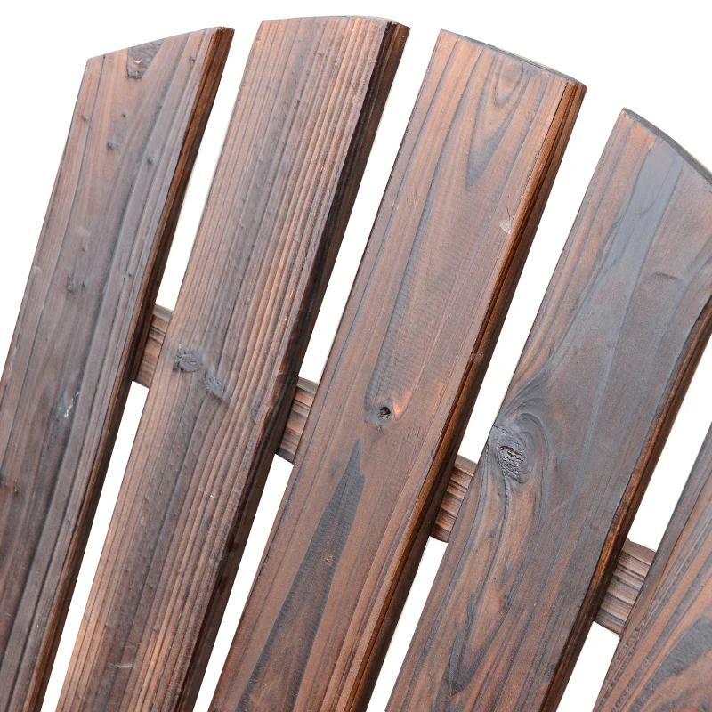 HOMCOM Fauteuil de Jardin Adirondack Chaise Longue Chaise Plage avec Tabouret Bois de sapin