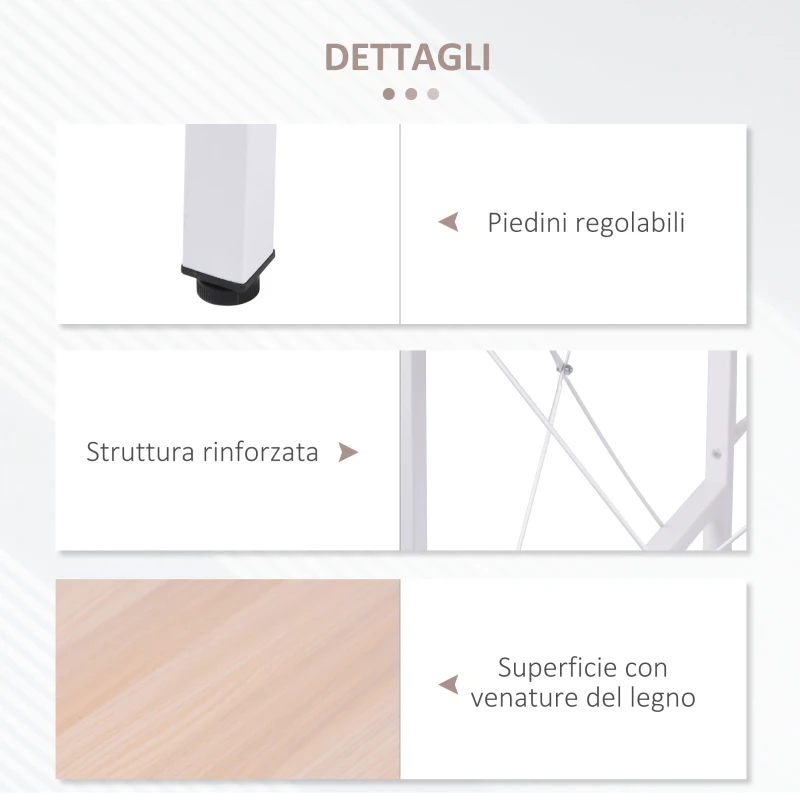 HOMCOM Scrivania Angolare a L con Piedini Regolabili, Scrivania pc in Legno e Acciaio, 150x150x76 cm, Rovere