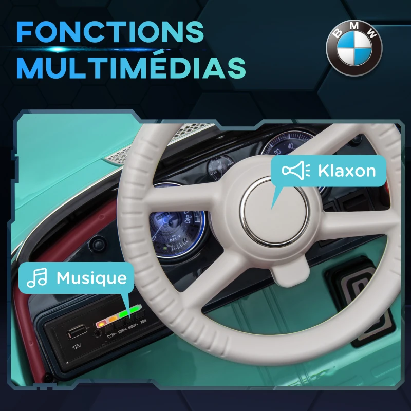 HOMCOM Voiture électrique pour enfant licence BMW 507 style rétro vintage 12V max. 5km/h télécommande vert