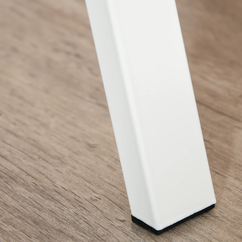 HOMCOM Scrivania Moderna per Camera e Ufficio a 2 Livelli, Arredamento in Legno e Metallo, 84x45x85cm, Bianco e Rovere