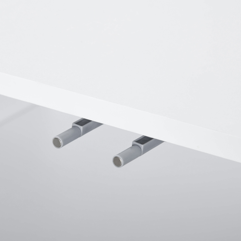 HOMCOM Credenza Moderna con 2 Armadietti a 3 Ripiani in Legno, 107x40x80 cm, Bianco