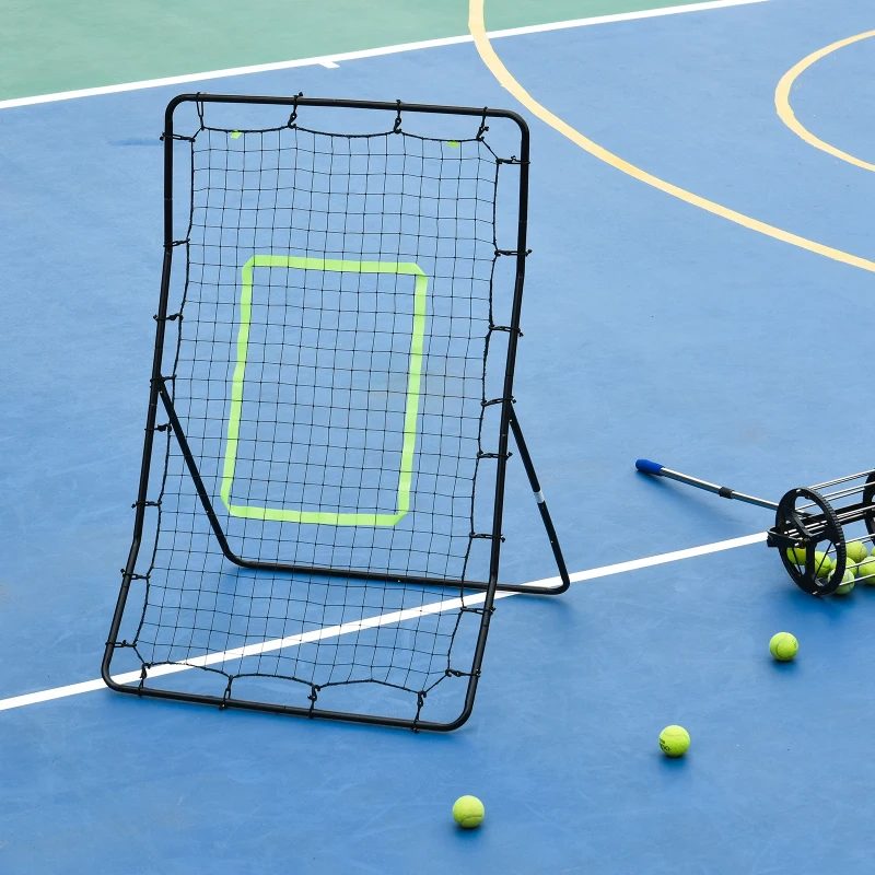 HOMCOM Rebounder Net Playback Game Spot Target Ball Rebounders Training Equipment Play Teaching